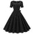 50er Jahre Schwarzes Polka Dot Kleid