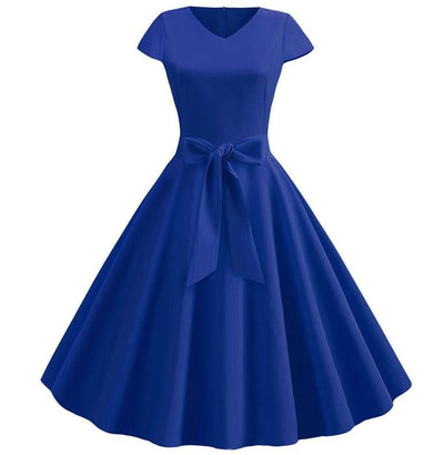 50er Pin Up Kleid Blau