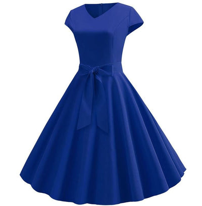 50er Pin Up Kleid Blau