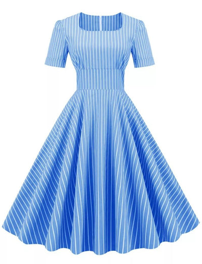 Retro 50er Jahre Kleid Blau