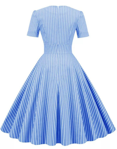 Retro 50er Jahre Kleid Blau