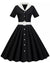 Schwarzes Retro-Kleid im 50er-Jahre-Stil