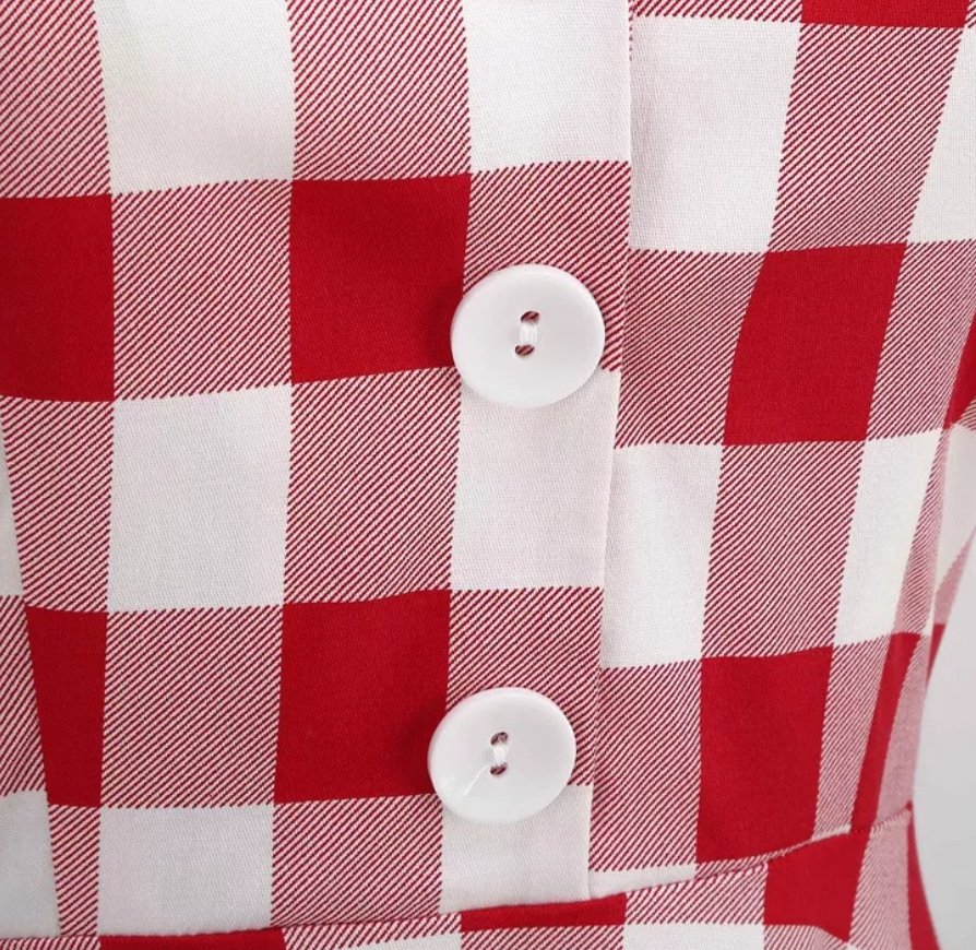 Retro 50er Jahre Kleid Rot