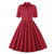 Burgunderrotes 60er-Jahre-Retro-Kleid