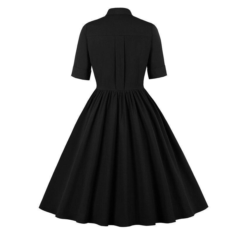 Schwarzes Retro-60er-Jahre-Kleid
