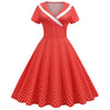 Rotes Retro-Brautjungfernkleid