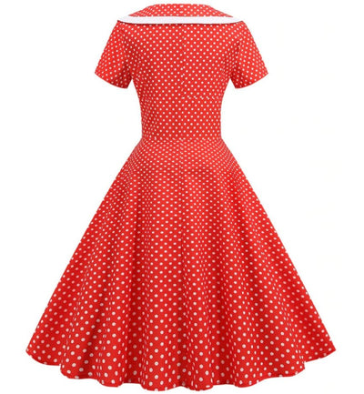 Rotes Retro-Brautjungfernkleid