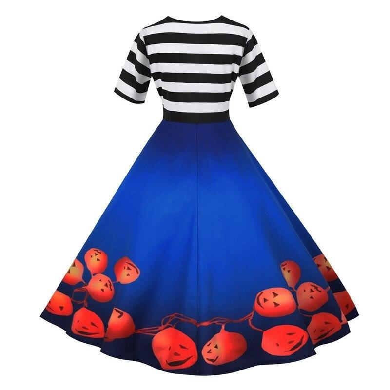 Blaues Halloween-Retro-Kleid