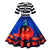 Blaues Halloween-Retro-Kleid