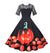 Schwarzes Halloween-Retro-Kleid