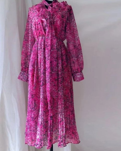 Lila Spitzen-Retro-Kleid