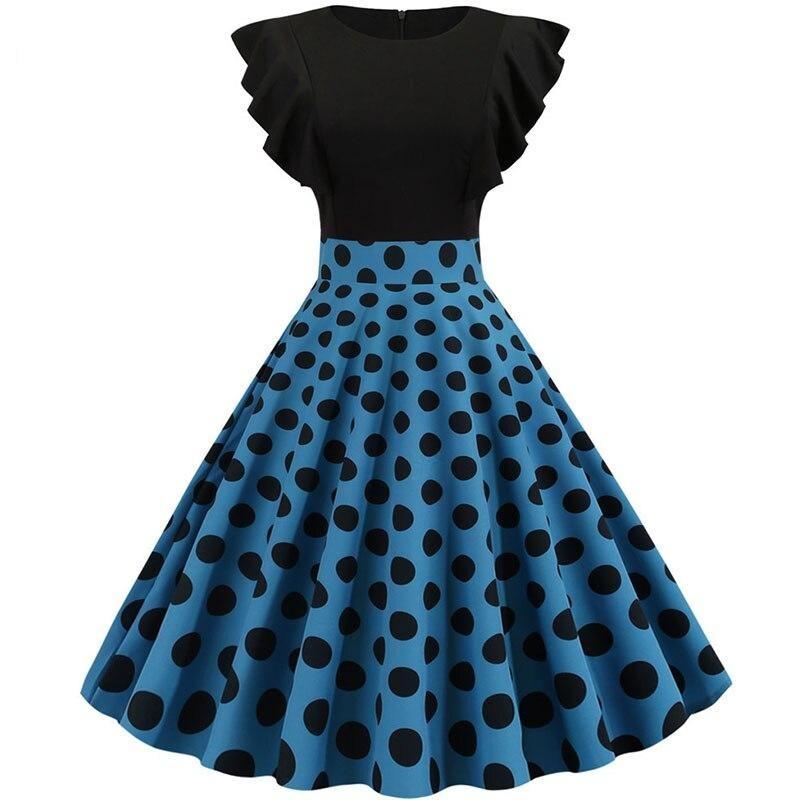 Rockabilly-Kleid mit Flügelärmeln