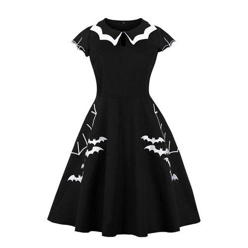 Halloween-Fledermaus-Rockabilly-Kleid