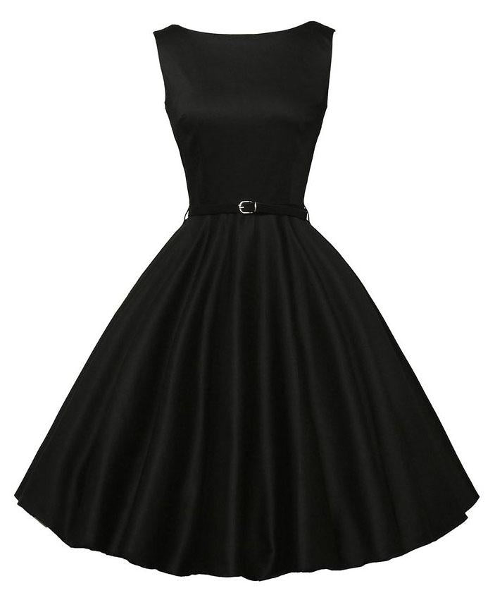 Schwarzes Rockabilly-Kleid