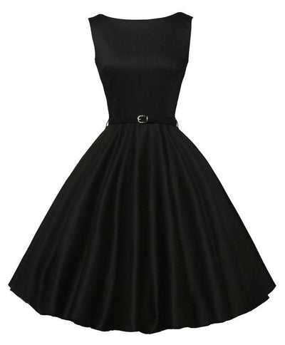 Schwarzes Rockabilly-Kleid