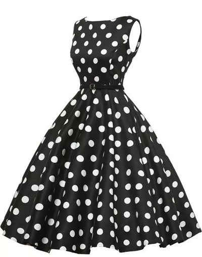 50er Jahre Polka Dot Pin-up Retro Rockabilly Kleid