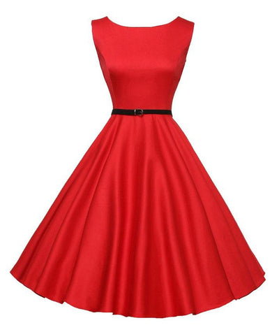 Rotes Rockabilly-Kleid