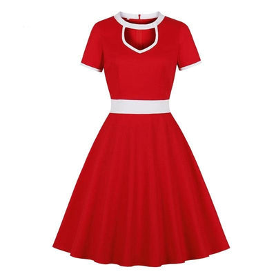 60er Jahre Kleid Rot