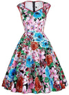 Vintage-Blumenkleid im 50er-Jahre-Stil