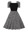 Schwarzes Vintage-Kleid im 50er-Jahre-Stil