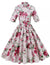 Vintage-Rosen-Kleid im 50er-Jahre-Stil
