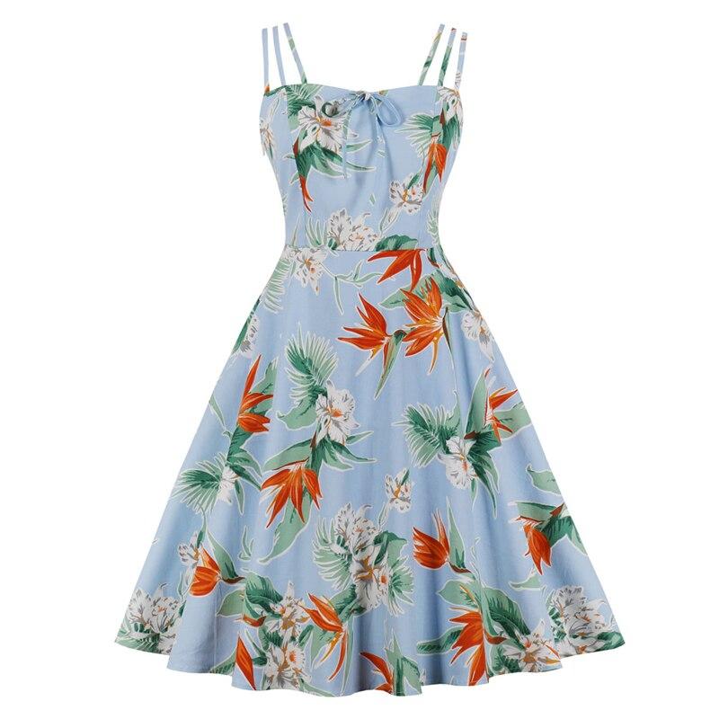 Plus-Size-Kleid im Vintage-Stil, Blau