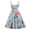 Plus-Size-Kleid im Vintage-Stil, Blau