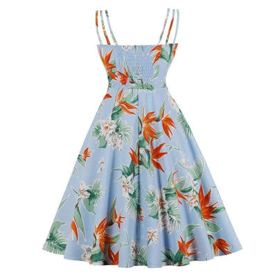 Plus-Size-Kleid im Vintage-Stil, Blau