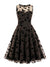 Braunes Plus-Size-Kleid im Vintage-Stil