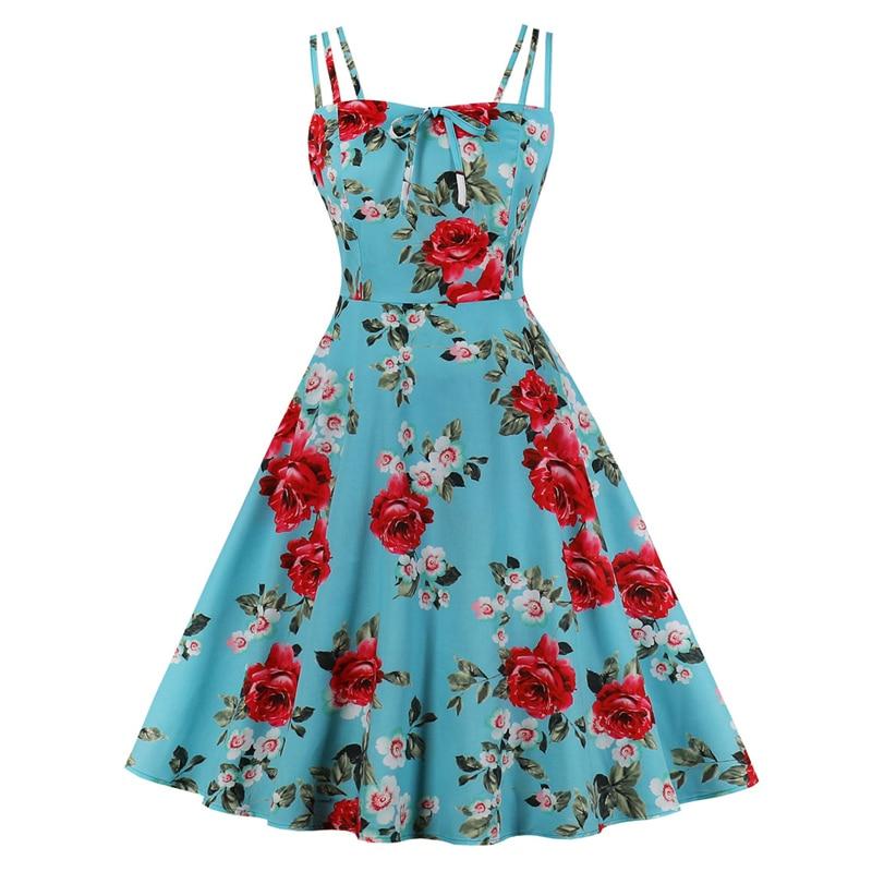 Rosen-Kleid im Vintage-Stil in Übergröße