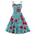 Rosen-Kleid im Vintage-Stil in Übergröße
