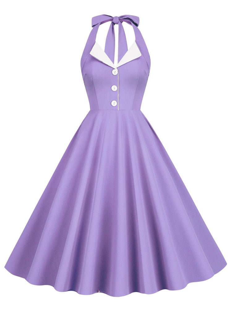 Lila Vintage 60er Pin Up Kleid