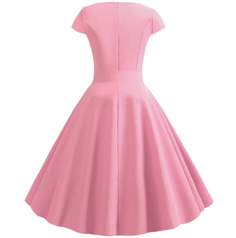 60er Jahre Trapezkleid Rosa