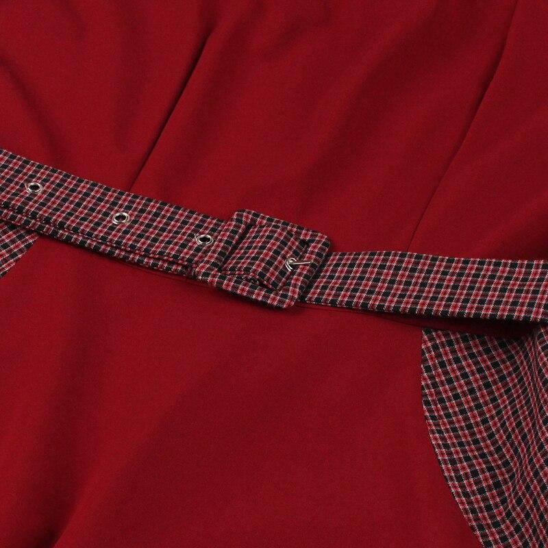 50er Jahre Trapezkleid Burgund