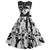 Schwarz-weißes 60er-Jahre-Kleid