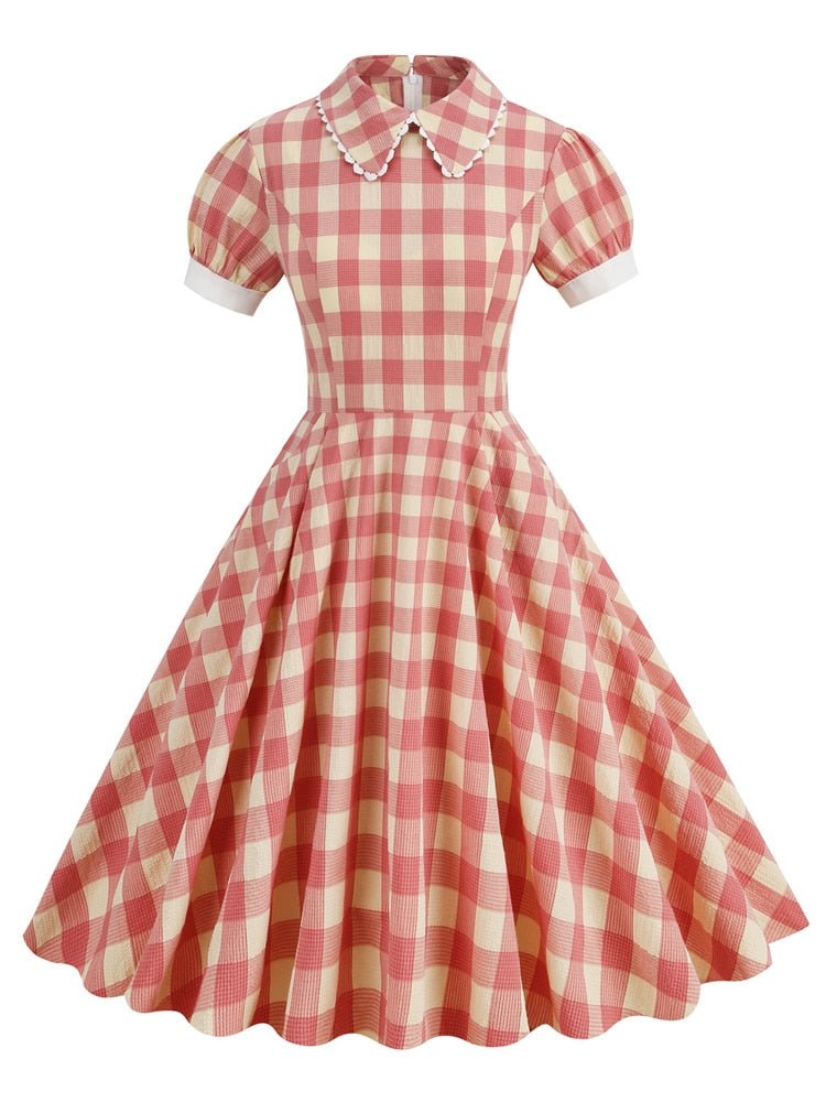 60er Jahre Gingham-Kleid