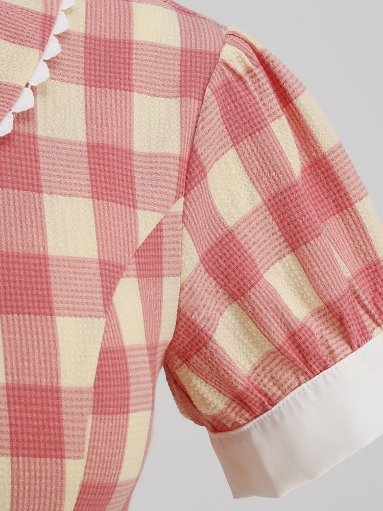 60er Jahre Gingham-Kleid