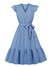 Blaues Vintage Tunikakleid