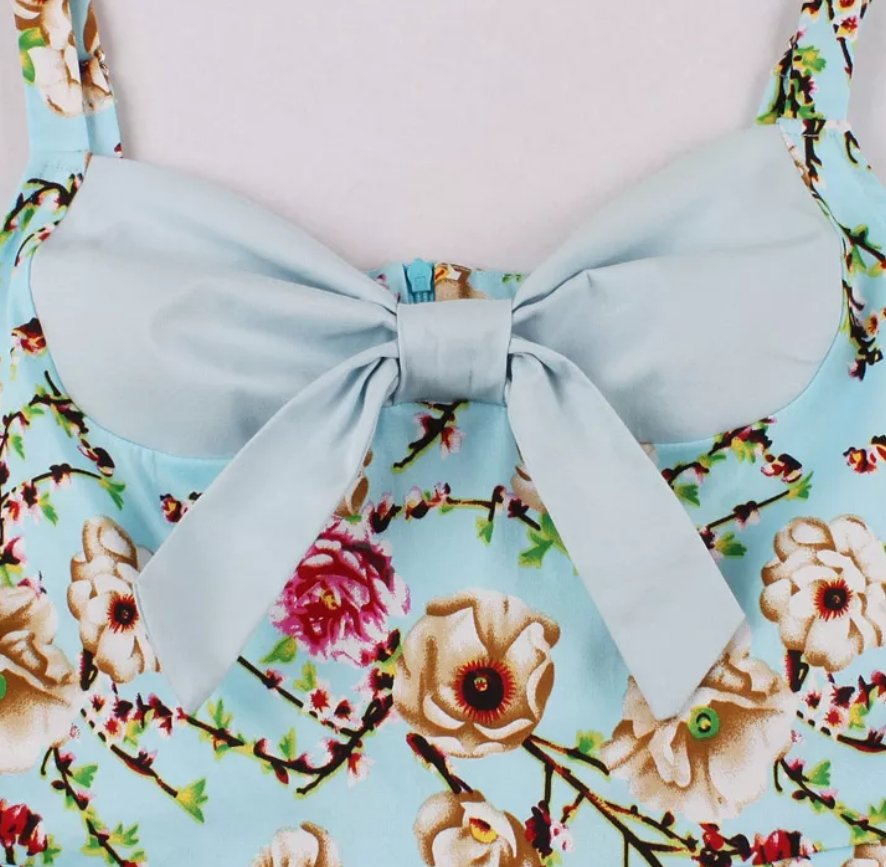 Frische Blumen Vintage Tunikakleid