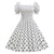 Weißes Kleid im Stil der 1950er Jahre