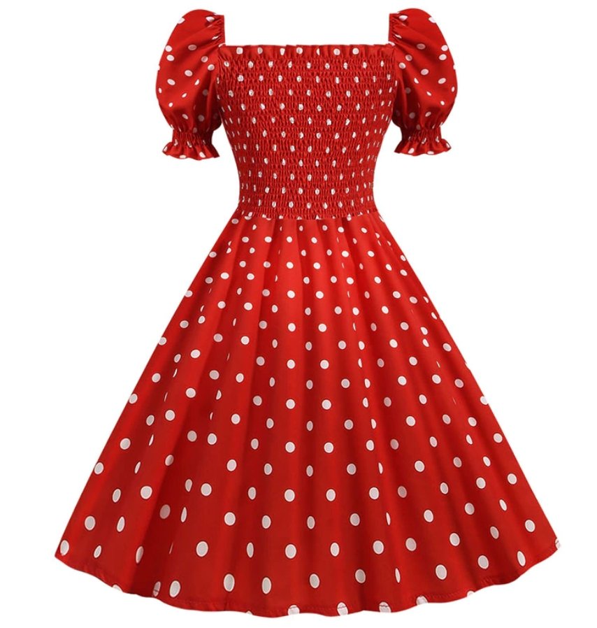 Kleid im 50er-Jahre-Stil in Rot