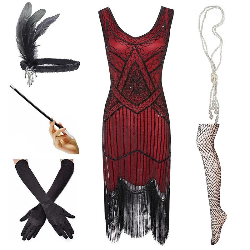 Vintage 1920 Glamourkleid