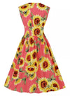 Vintage 1950 Rosa Blumenkleid