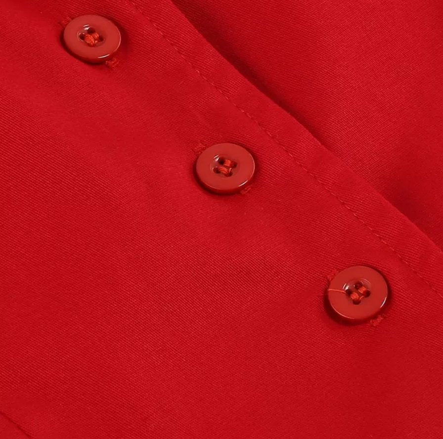 Vintage 1950 Rotes Kleid