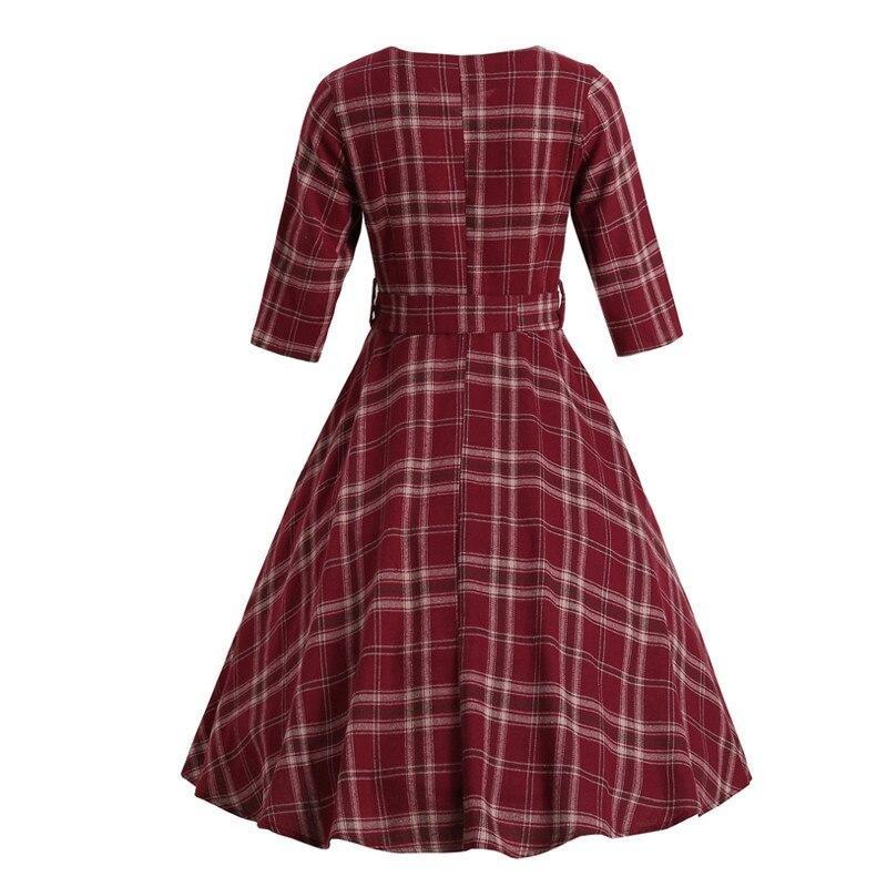 Vintage 3/4 Kleid Burgund 1960