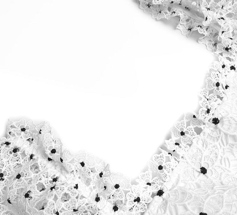 Vintage 40er Jahre Weißes Polka Dot Kleid