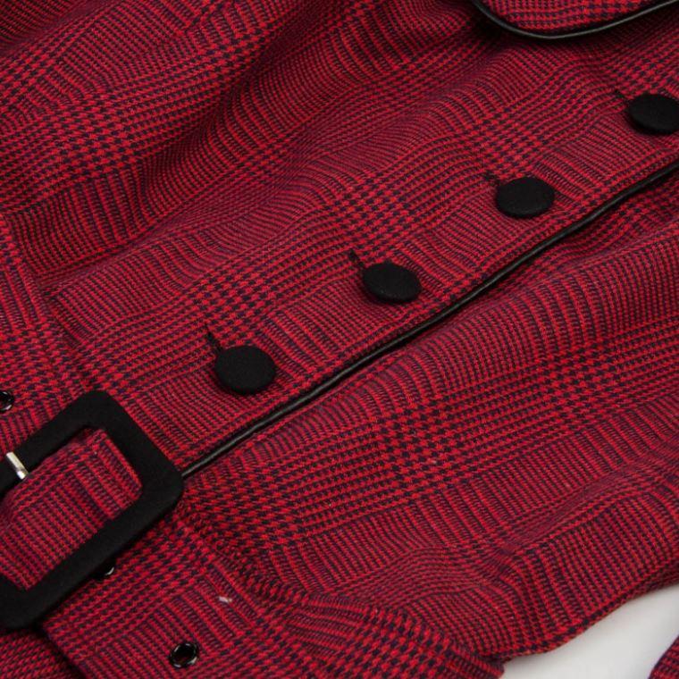 Vintage 50er Jahre Burgunderkleid