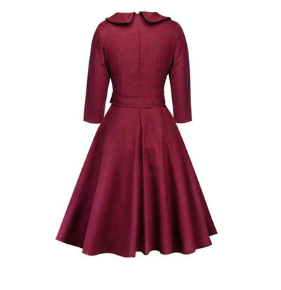 Vintage 50er Jahre Burgunderkleid