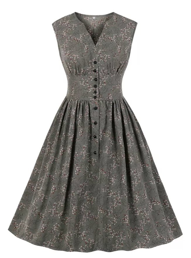 Vintage Kleid 50 Grau