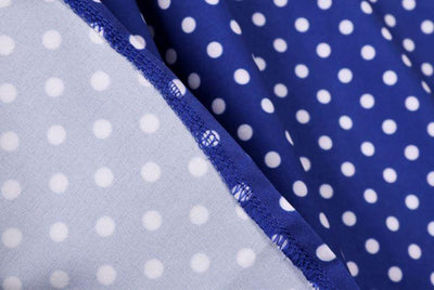 Vintage 50er Jahre Blaues Polka Dot Kleid